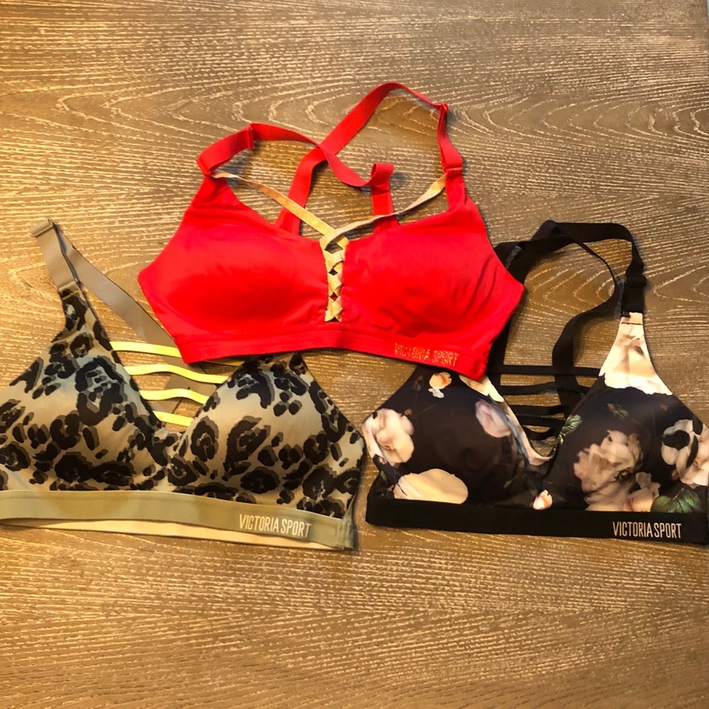 Three Victoria’s Secret sportsbra 34B